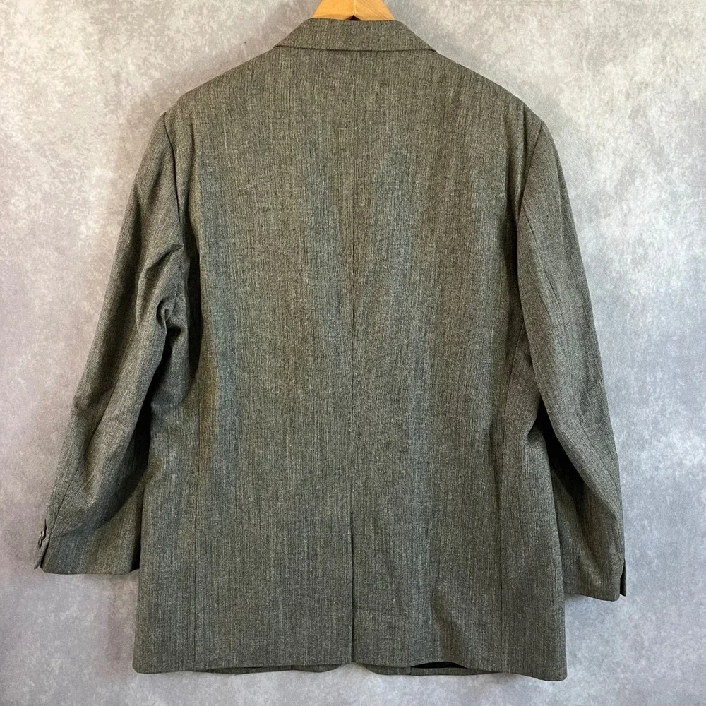 Banana Republic Blazer Men 46L Grey Wool Blend Made in Italy 3-Button Sport Coat